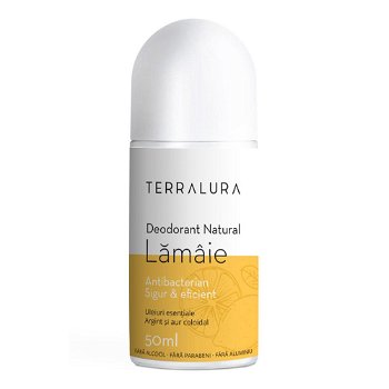 Deodorant roll-on cu lamaie Terralura 50 g, natural, Terralura