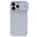 Husa pentru iPhone 15 Pro - Nillkin CamShield Silky MagSafe Silicone - Star Grey