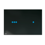 Clapeta de actionare touch-free Alcadrain NIGHT LIGHT-3 sticla-negru