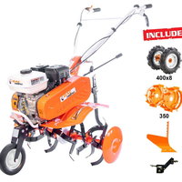 Motosapa dac 7000acc2 + roti cauciuc 4.00-8+plug+adaptor+roti metalice 350 fara manicot, RURIS