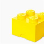 Cutie depozitare LEGO 2x2 galben
