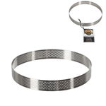 Cadru inox, forma rotunda perforata, rama inox pentru copt ø 16x2 cm, 