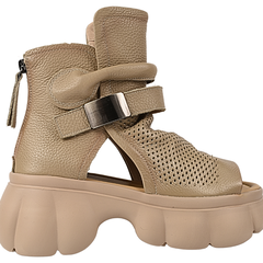 Ghete casual - dama - LY60006B bej - piele naturala - Bej, PASS Collection Ghete casual - dama - LY60006B bej - piele naturala - Bej, PASS Collection