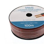 Cablu difuzor rosu/negru 2x1 mmp CCA Well LSP-CCA1.00BR-100-WL, well
