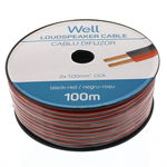 Cablu difuzor rosu/negru 2x1 mmp CCA Well LSP-CCA1.00BR-100-WL, well