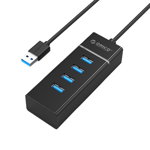 Hub USB Orico W6PH4-U3-V1-BK, 4 port-uri USB 3.0, cablu 30 cm