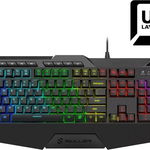 Tastatura gaming Sharkoon 4044951020478 Skiller SGK4 RGB US, cu fir, negru, EN, Sharkoon