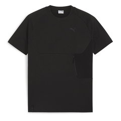 Tricou Puma pentru Barbati, tech pocket tee, 624379-01, XS INTL, Negru