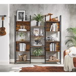 Biblioteca, Maro Rustic Si Negru, 158 Cm, Promo