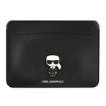 Husa Premium Karl Lagerfeld Sleeve Saffiano Ikonik Karl, Compatibila Cu Laptop / Macbook 16 inch, Negru - 40178, Karl Lagerfeld