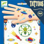 Tatuaje Djeco fluorescente, Spatiu, 2-3 ani +, Djeco