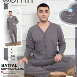 Pijama Barbat Berfin Battal cu Nasturi Engros 704, Berfin