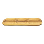 Tava din lemn de cires cu 5 compartimente, 66x26cm / EXT 10714, 