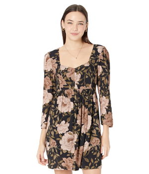 Imbracaminte Femei Saltwater Luxe Cami Long Sleeve Mini Dress Black, Saltwater Luxe