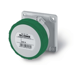 Priza incastrata\n16A 2P+E 10h >50V 100-300Hz 75X75MM terminal cu surub, Scame