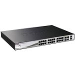 Switch D-Link DES-1210-28P, 24 port, 10/100 Mbps