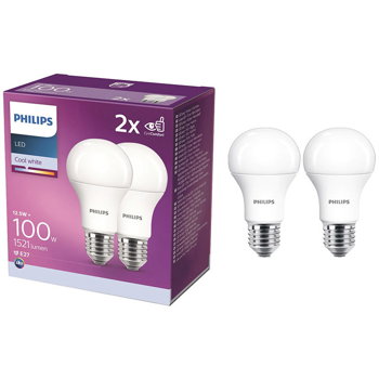 Set 2 becuri LED E27 12.5W (100W) 4000K 1512 lumeni, Philips