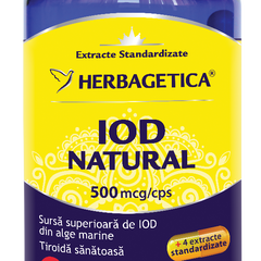 Iod Natural 500mcg, 30 capsule, Herbagetica, Herbagetica