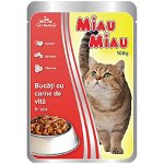 Hrana umeda pisici, Miau Miau, Vita, 100g, Miau Miau