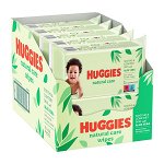 Servetele umede Huggies Natural Care, 10 pachete x 56, 560 buc, Huggies