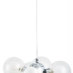 Pendul LED intagrat Rabalux Briella, 28W, 370 lm, lumina alba rece, Metal/Sticla