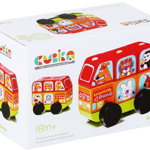 Cubika Mini Autobuz Din Lemn Happy Animals 18m+ Cubika, Cubika