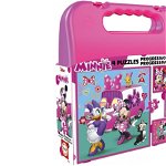 Puzzle 4 in 1 Educa, Disney Minnie Mouse Helpers, 12/16/20/25 piese