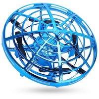 Mini drona OZN cu control gestual (bleu)