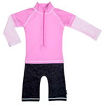 Costum de baie Pink Ocean marime 74- 80 protectie UV Swimpy swimpy 34-oc6000p