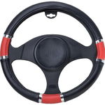 Husa Automax pentru Volan 37-39cm, Neagra-Rosie