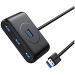 Hub USB 20291 4 Porturi USB 3.0 Lungime 1m Negru, UGREEN