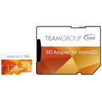Card memorie MicroSDXC 128GB Clasa 10 UHS-I/U1, TEAM GROUP