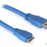 Cablu Delock, USB/Micro USB, USB 3.0, 1m, Albastru, Delock