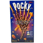 Pocky (JAPAN) Almond Crush Chocolate - sticksuri cu gust de migdale și ciocolată 46g, Pocky