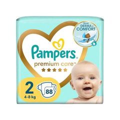 Pampers Scutece Premium Care Pachet Jumbo Mărimea 2, 4-8 kg, 88 bucăți