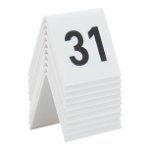 Set 10 numere masa 31-40, acryl, alb, dimensiuni 52x45x52mm, Securit