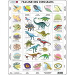 Puzzle 35 piese - Maxi - Fascinating Dinosaurs | Larsen, Larsen