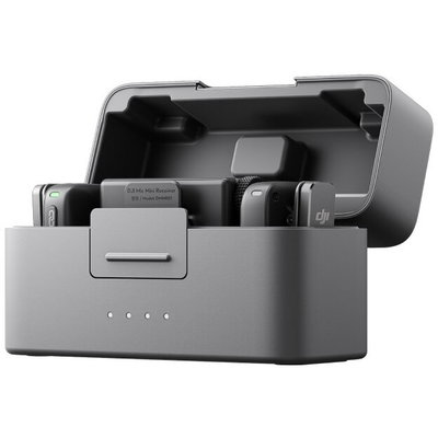 Kit microfon DJI Mic Mini 2 TX + 1 RX + Charging Case, gri
