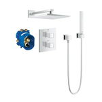 Sistem de dus Grohe cu termostat Grohe Grohtherm Cube Allure 230, incastrat, anti-calcar, para dus inclusa, Crom, Grohe