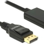 Cablu de date de mare viteza , Delock , Displayport 1.2 tata / HDMI A tata pasiv 4K , 1m , negru, Delock