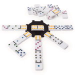 Joc de Societate Domino 6 Culori Spin Master in Cutie Metalica
