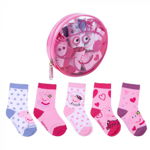 Set 5 perechi sosete Peppa Pig, marime 16-19, 