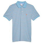 Imbracaminte Barbati Brooks Brothers Yarn Dyed Pique Stripe Print Polo Alskn Blu Dble Fun Strp