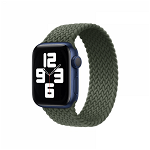 Curea elastica stretch din nylon pentru Apple Watch 1 / 2 / 3 / 4 / 5 / 6 / SE series 42/ 44mmL verde, krasscom