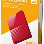 Hard Disk extern WD WDBYNN0010BRD-WESN, 1TB, My Passport, 2,5" USB 3.0, rosu, 488.02