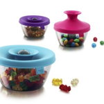 Cutie de depozitare bomboane, nuci, alune,etc, in culori vesele si cu un sistem de inchidere vacuum, GemaraDivineShop