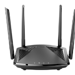 Router Wireless Gigabit D-LINK DIR-X1530, WI-Fi 6, Dual-Band 300 + 1201 Mbps, negru
