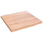 vidaXL Blat masă, 40x40x2 cm, maro, lemn stejar tratat contur organic , vidaXL