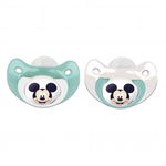 Set 2 suzete ortodontice Disney Mickey din silicon cu capac de protectie 6 luni+, Stor