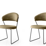 Set scaune Bucatarie Sufragerie (2 bucăți) MN Chair Set, Muştar, 56 x 75 x 53 cm, Nmobb